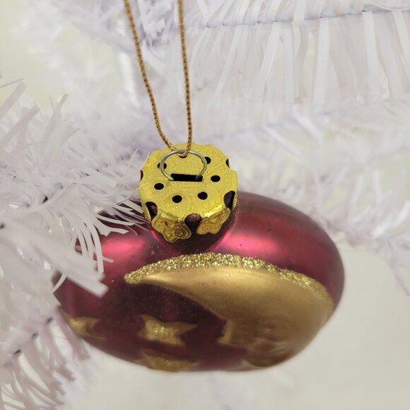Vintage Two-Sided Celestial Moon Face and Stars Christmas Ornament - Picture 2 of 6